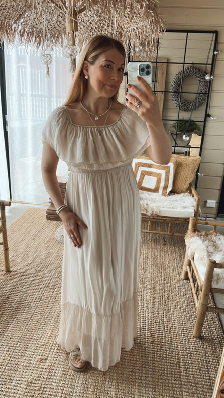 MABELLE SILKKI-VISKOOSIMEKKO BEIGE