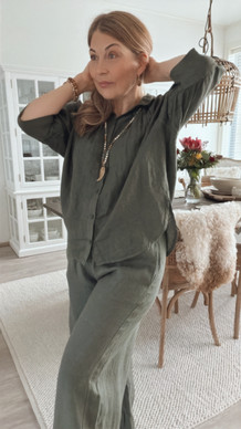 ANNETTE LINEN BLOUSE KHAKI