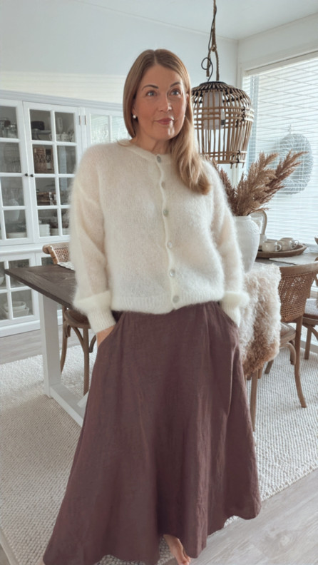 JOSEFIN MOHAIRNEULETAKKI LUONNONVALKOINEN