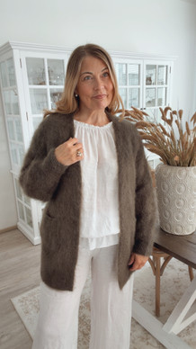 FRIDA KID MOHAIR CARDIGAN KHAKI
