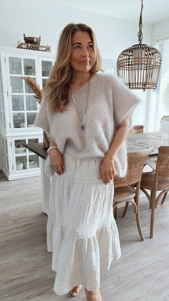 BELLA LINEN SKIRT BEIGE