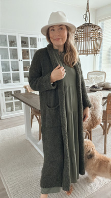 SARAH BUKLEE NEULETAKKI KHAKI