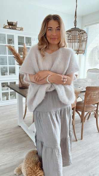 BELLA LINEN SKIRT TAUPE