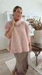 BENEDETTA KID MOHAIR PONCHO OLD ROSE