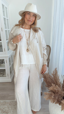 FEBE LINEN JACKET BEIGE