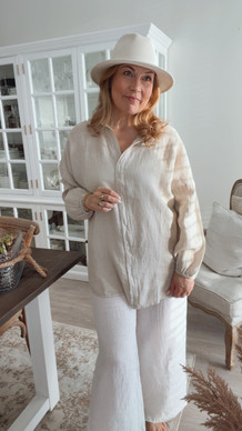NORA LINEN TUNIC BEIGE