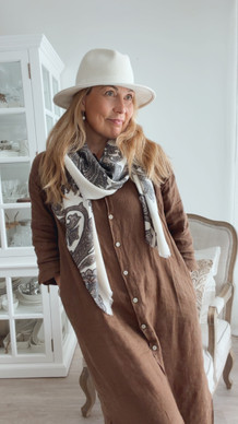 VILLA-VISKOOSI PAISLEY HUIVI BEIGE