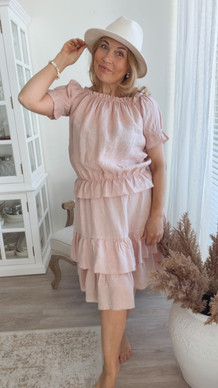 CATRIN LINEN BLOUSE OLD ROSE