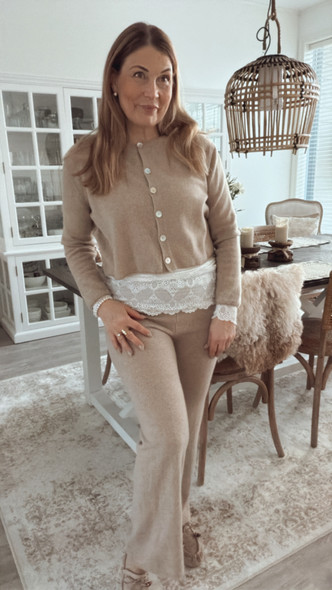 LAURE MERINOWOOL CARDIGAN TAUPE