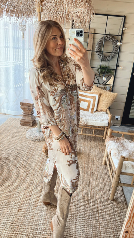 LOTUS SILKKI-VISKOOSIMEKKO BEIGE