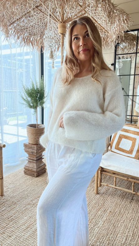 SAMANTHA MOHAIRNEULE LUONNONVALKOINEN