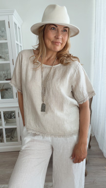 AMBRE LINEN SHIRT BEIGE