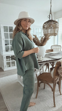 JUSTINE LINEN BLOUSE KHAKI