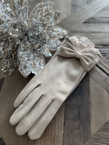 MITTENS LACE BEIGE