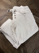 BUTTON JOGGERIT VALKOINEN