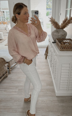 AMY SATIN BLOUSE ROSE