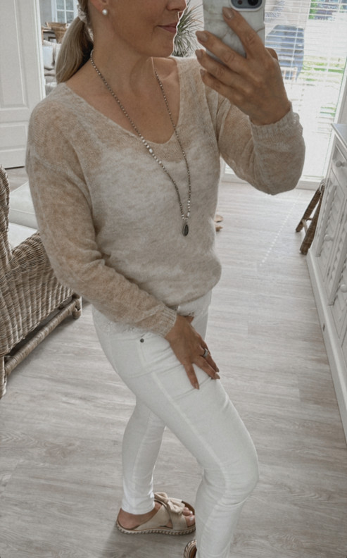 HELAINE ALPAKKANEULE BEIGE
