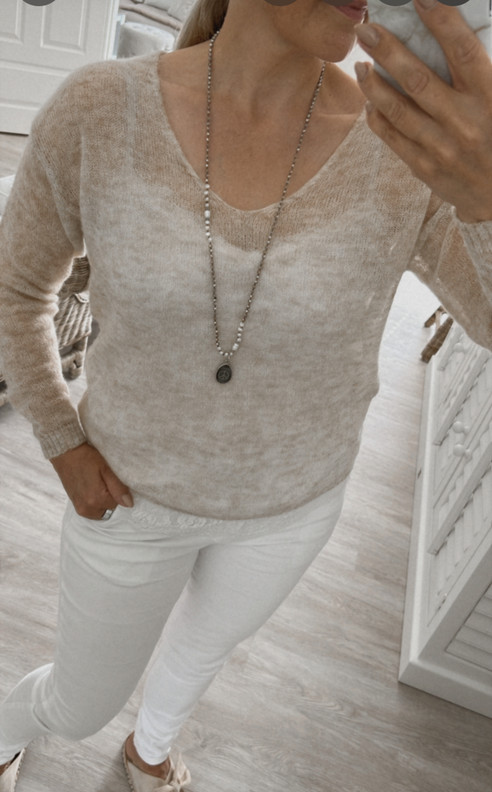 HELAINE ALPAKKANEULE BEIGE