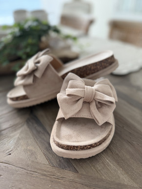 SUMMER BOW SANDALS BEIGE