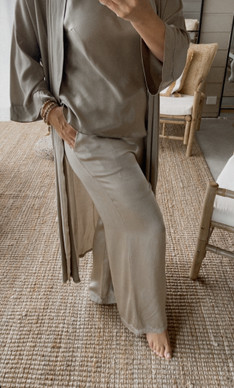 NOMA SATIN PANTS TAUPE