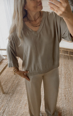 BRIGIT VISCOSE BLOUSE TAUPE
