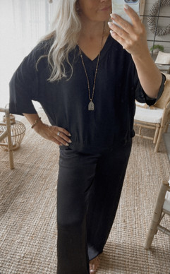 BRIGIT VISCOSE BLOUSE BLACK