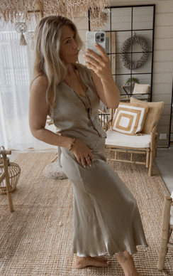 RACHEL SATIN VEST TAUPE