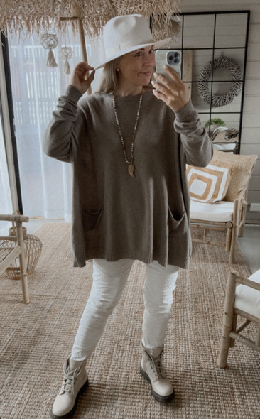 BARBARA WOOL KNIT TAUPE
