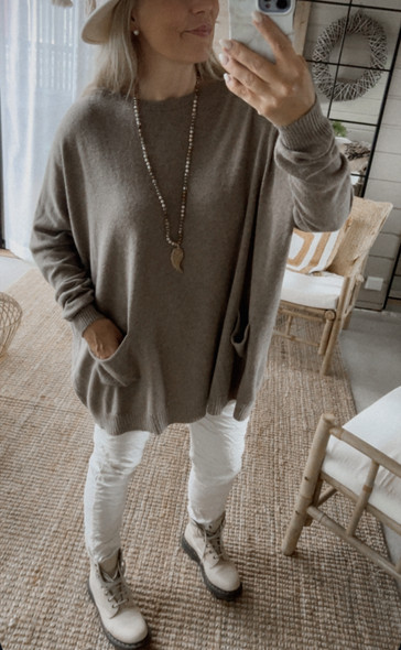 BARBARA WOOL KNIT TAUPE