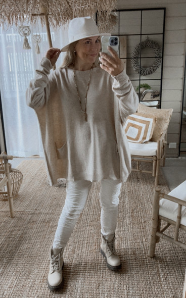 BARBARA WOOL KNIT BEIGE