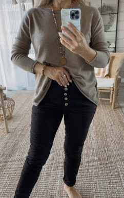 BUTTON JOGGERS BLACK