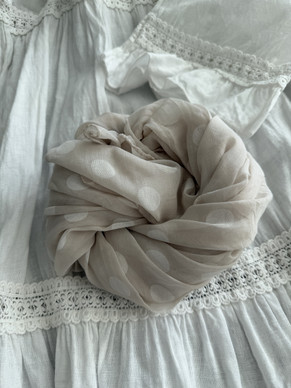 DOTS SCARF BEIGE