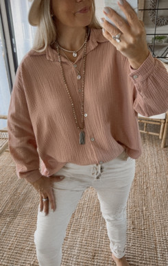 MARIANNE COTTON SHIRT OLD ROSE