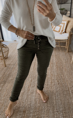 BUTTON JOGGERS KHAKI