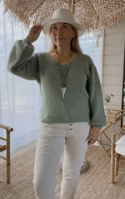 SERAFIA ALPACA KNIT GREEN