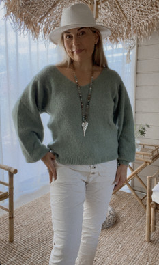 SERAFIA ALPACA KNIT GREEN