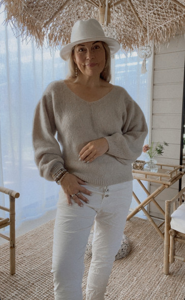 SERAFIA ALPAKKANEULE BEIGE