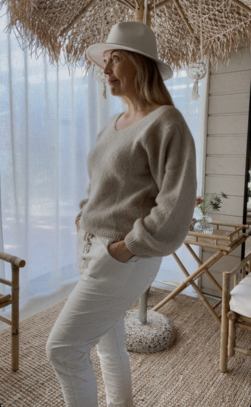 SERAFIA ALPAKKANEULE BEIGE