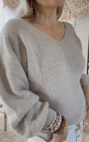 SERAFIA ALPAKKANEULE BEIGE