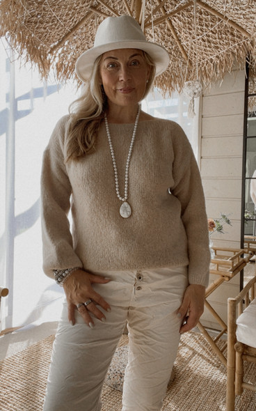 KAYLA ALPAKKANEULE BEIGE