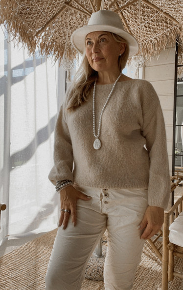 KAYLA ALPAKKANEULE BEIGE