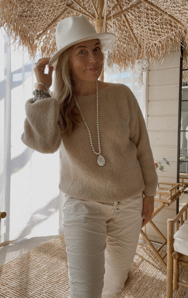 KAYLA ALPAKKANEULE BEIGE