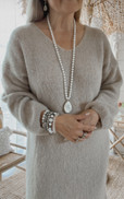 JOSEPHINE ALPAKKANEULEMEKKO BEIGE