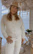 SOPHIA KID MOHAIR KNITTED JACKET OFF WHITE