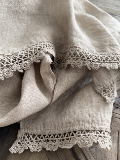 LACE LINEN SCARF CASHMERE