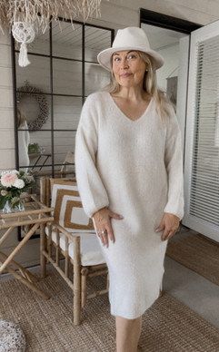 JOSEPHINE ALPAKKANEULEMEKKO LUONNONVALKOINEN