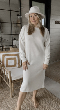 LAUREN VILLANEULEMEKKO LUONNONVALKOINEN