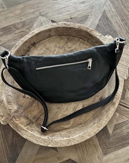 CROSSBODY NAHKALAUKKU XL MUSTA