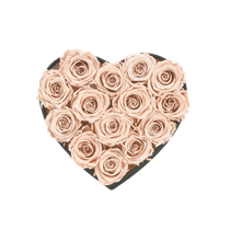 M - Heart rosebox (nude roses)