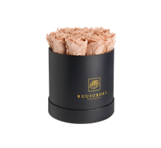 S - Pyöreä ruusuboksi (nude ruusuilla)